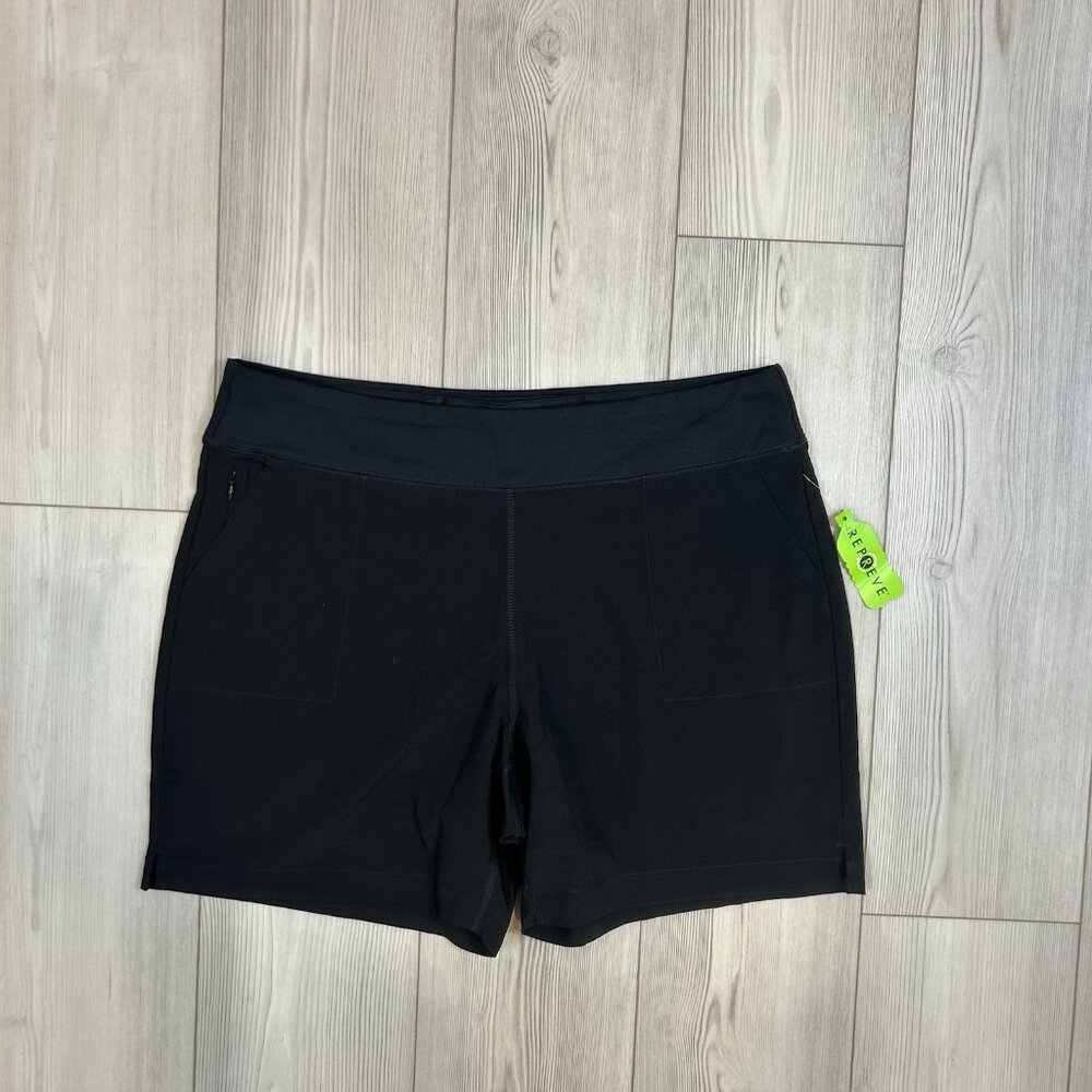 NWT Lands’ End Large Petite 14-16‎ Everyday Shorts Lined Black UPF 50 Pockets